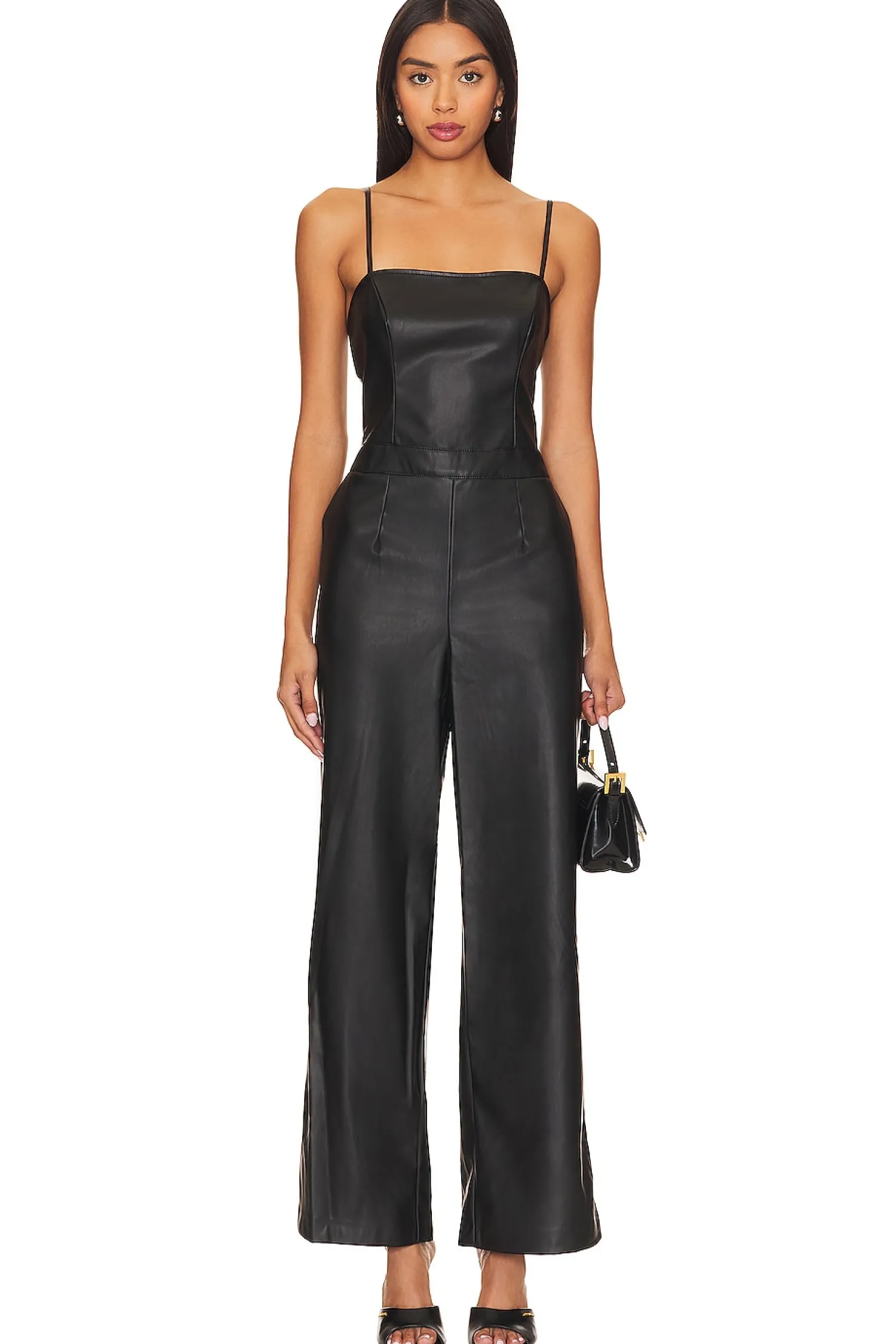 Women BCBGeneration Jumpsuits>Faux Leather Jumpsuit