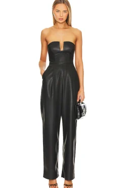 Women Susana Monaco Jumpsuits>Faux Leather Jumpsuit