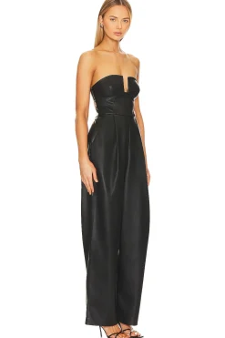 Women Susana Monaco Jumpsuits>Faux Leather Jumpsuit