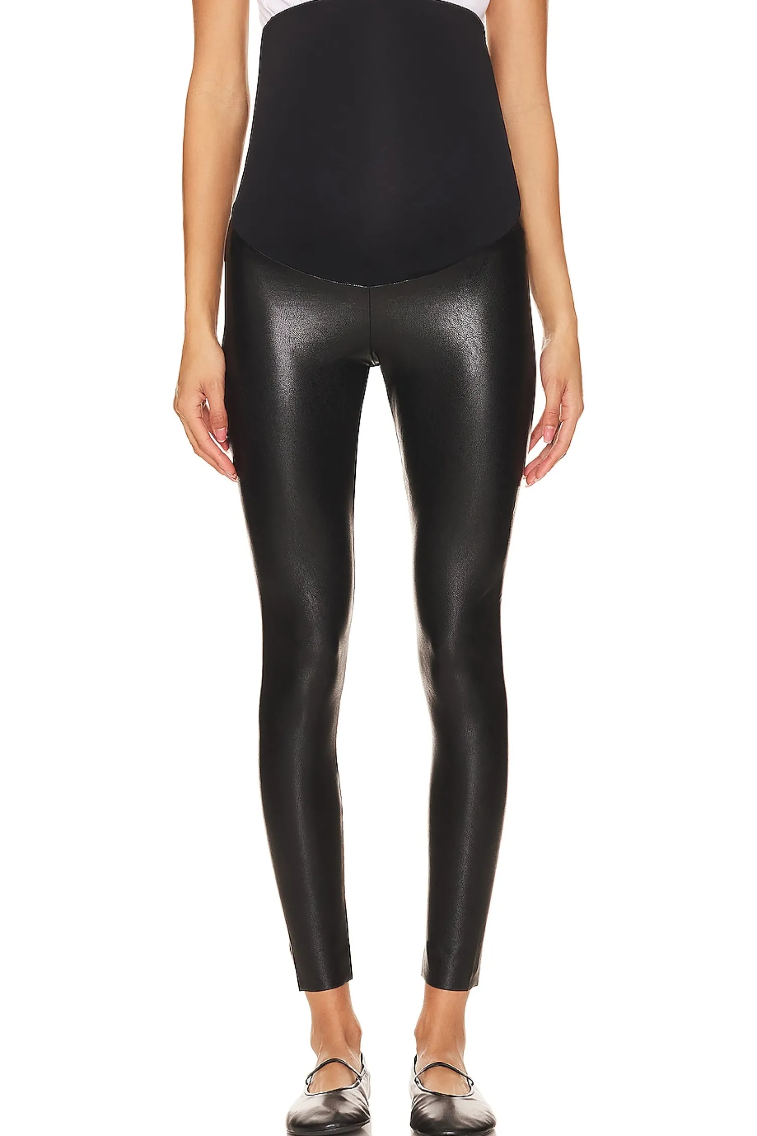 Women Commando Pants>Faux Leather Maternity Legging