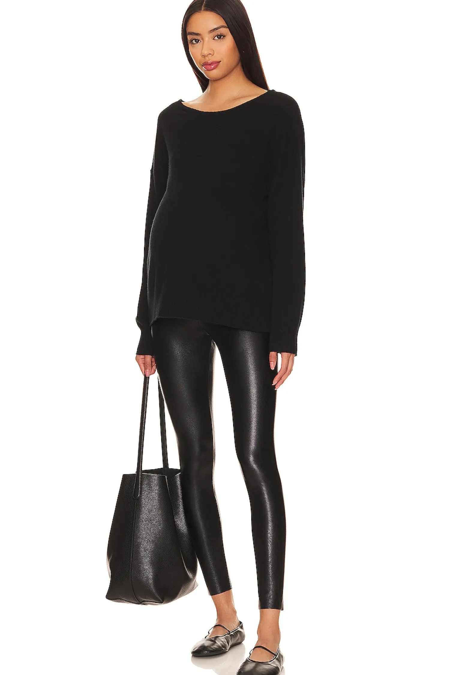 Women Commando Pants>Faux Leather Maternity Legging