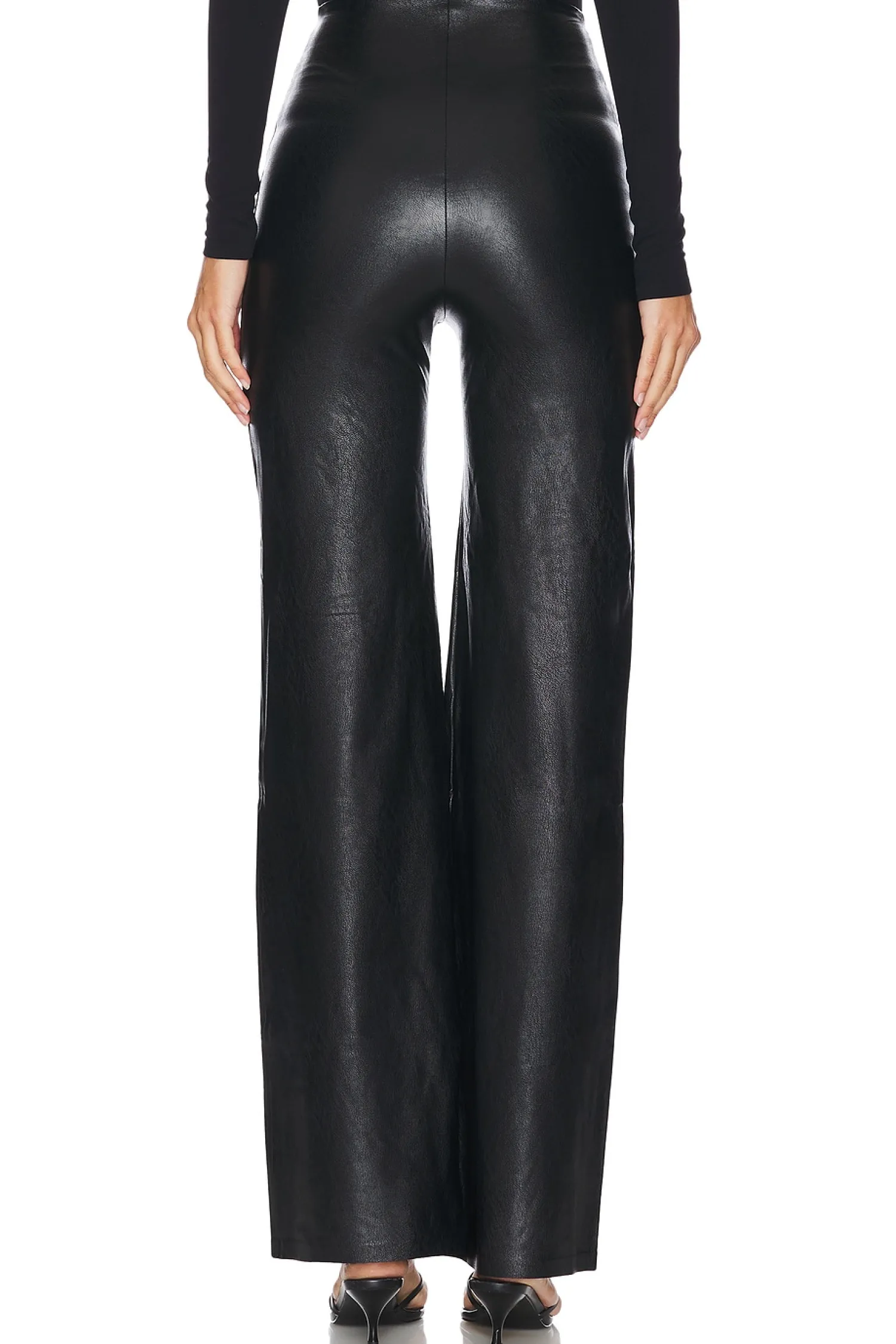Women Commando Pants>Faux Leather Wide Leg Pant