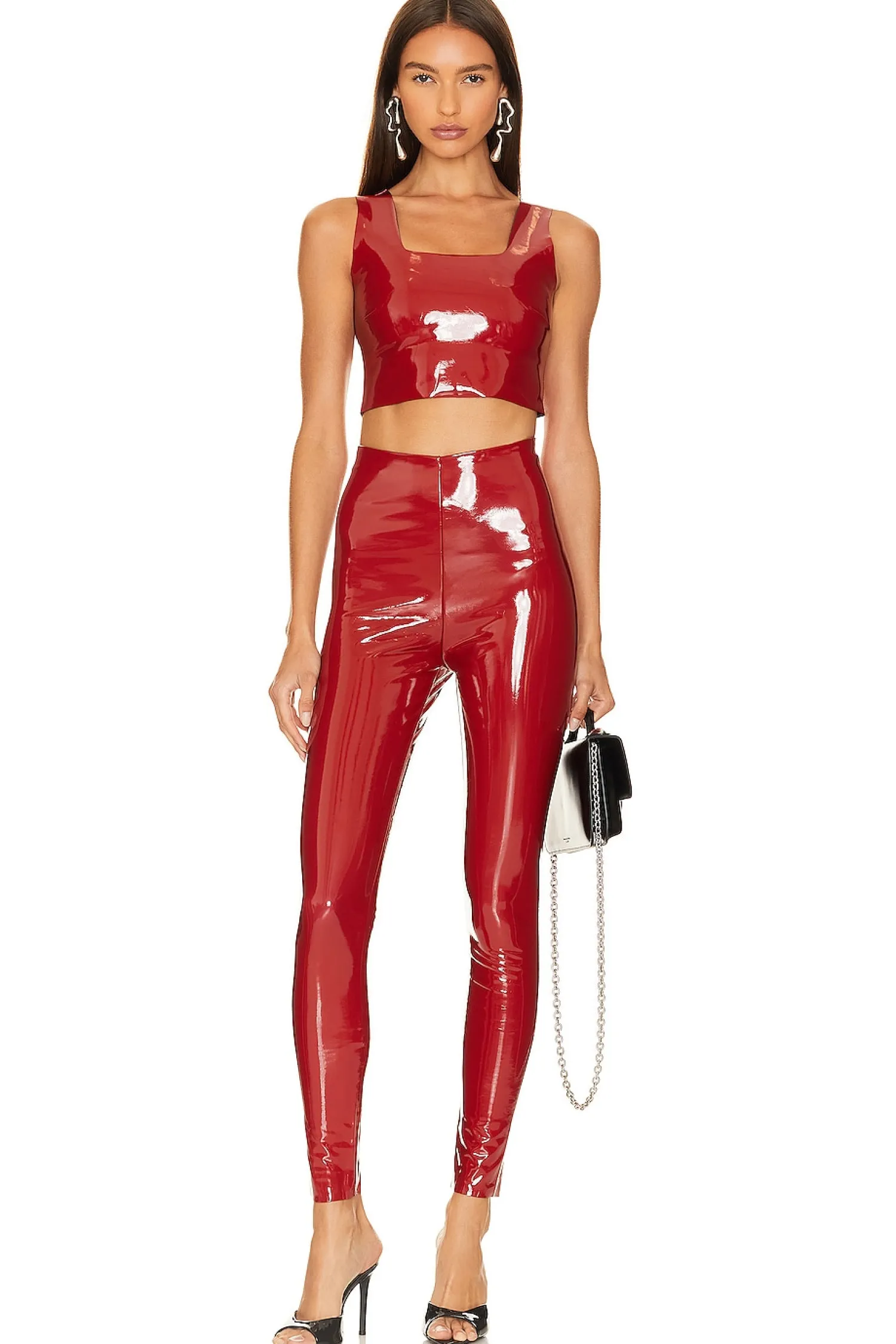 Women Commando Pants>Faux Patent Leather Legging