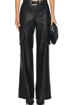 Women SER.O.YA Pants>Fifer Vegan Leather Low Rise Cargo Pant