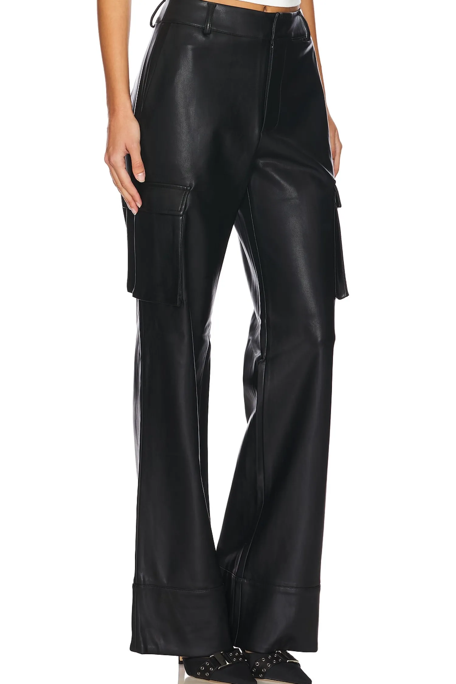 Women SER.O.YA Pants>Fifer Vegan Leather Low Rise Cargo Pant