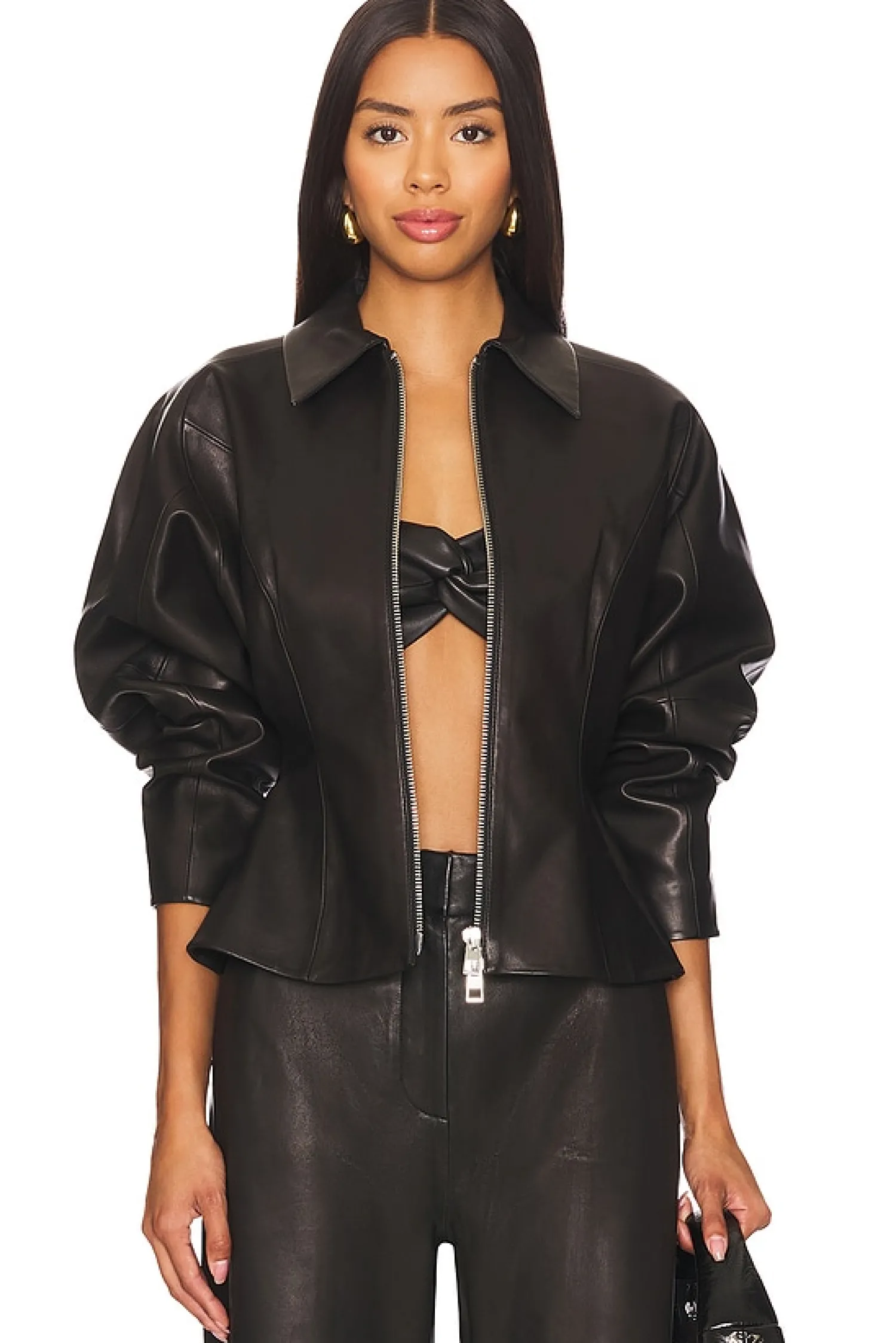 Women The Sei Jackets & Coats>Fitted Leather Jacket
