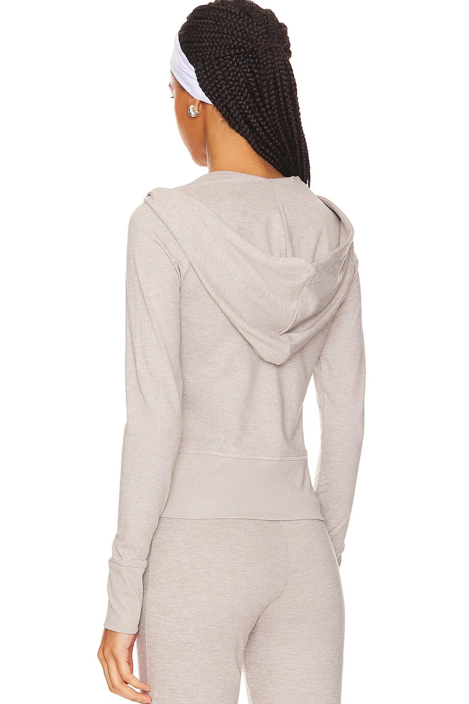 Women WeWoreWhat Loungewear>Fitted Zip Up Hoodie