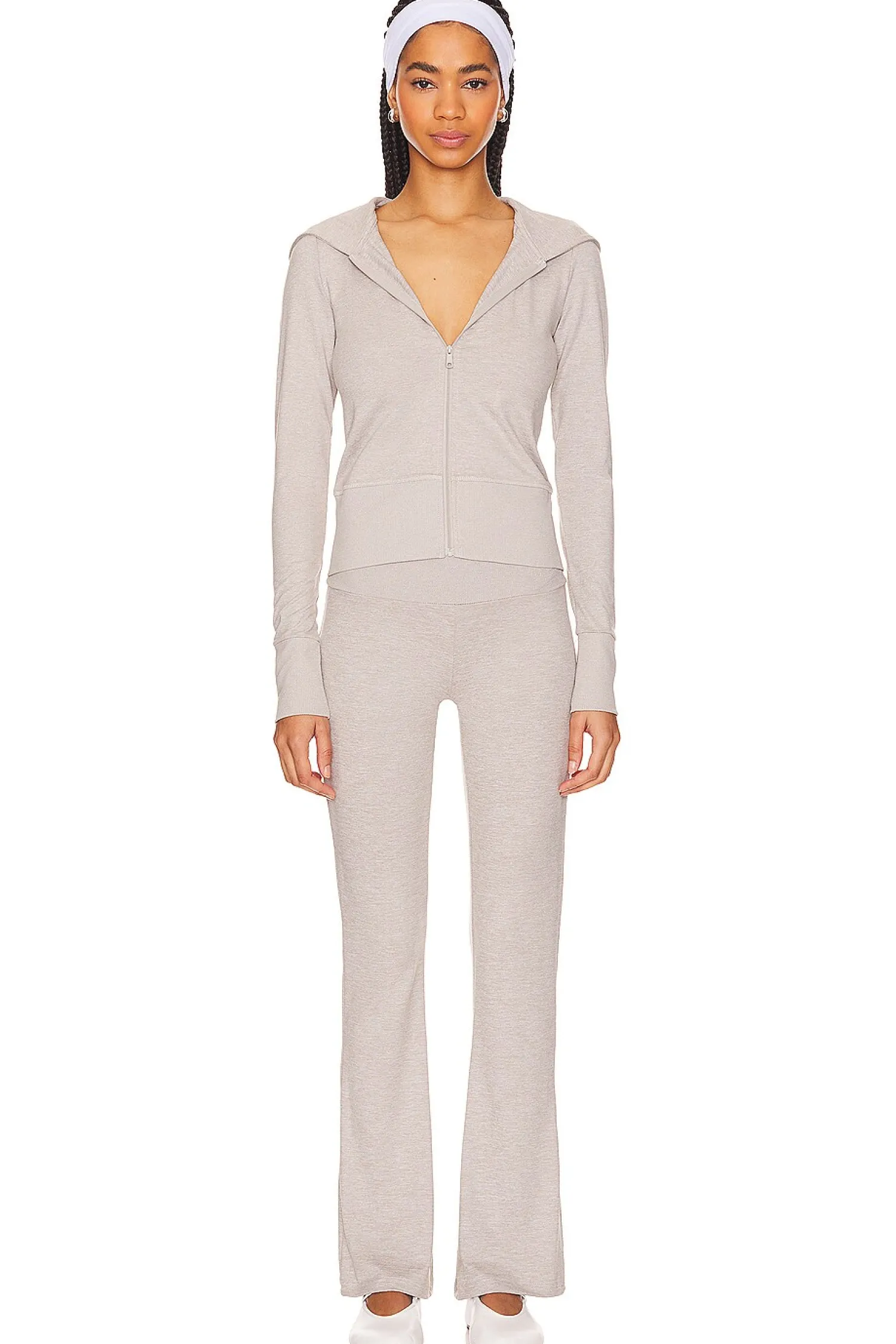 Women WeWoreWhat Loungewear>Fitted Zip Up Hoodie