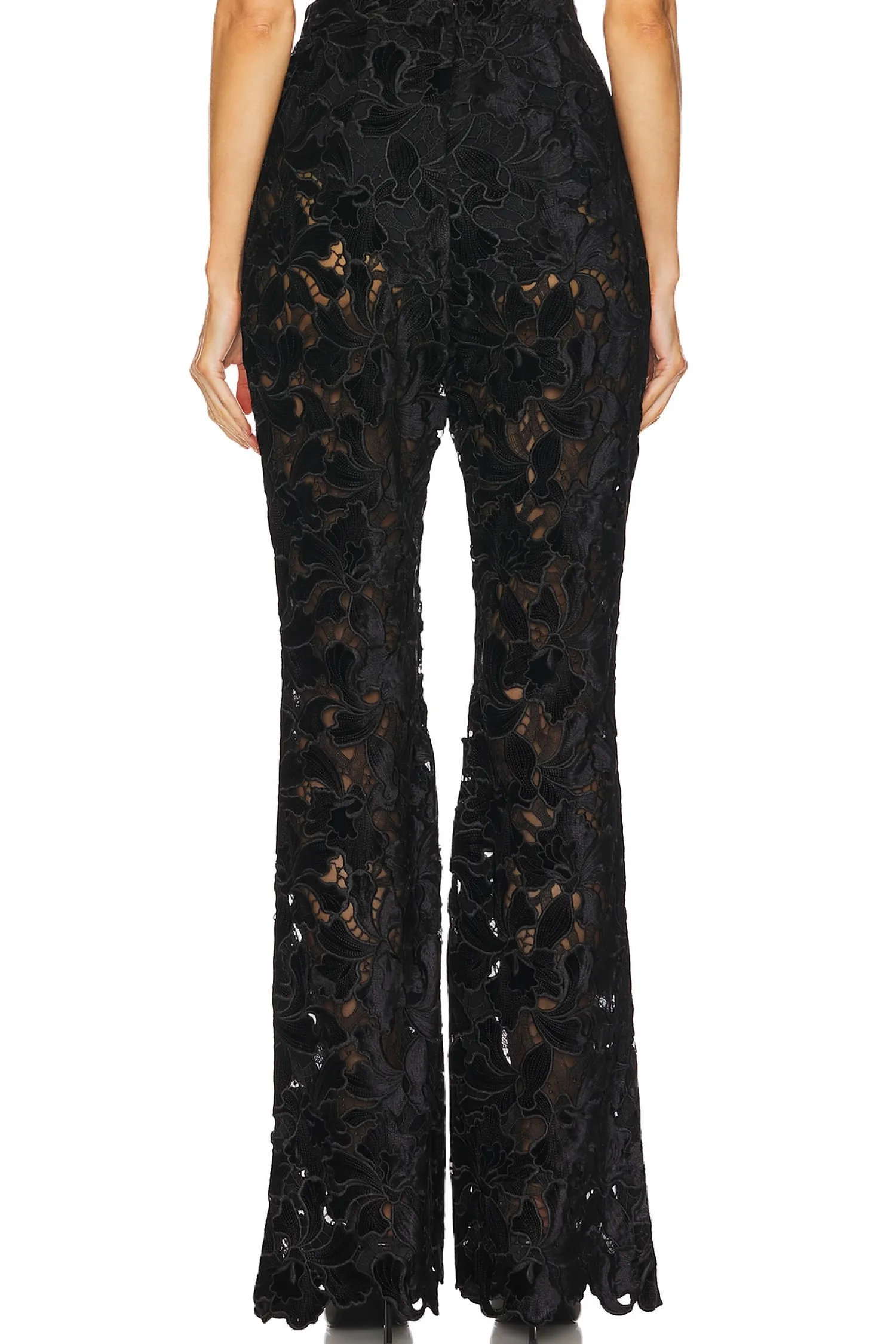 Women Nadine Merabi Pants|Matching Sets>Floral Velvet Lace Trousers