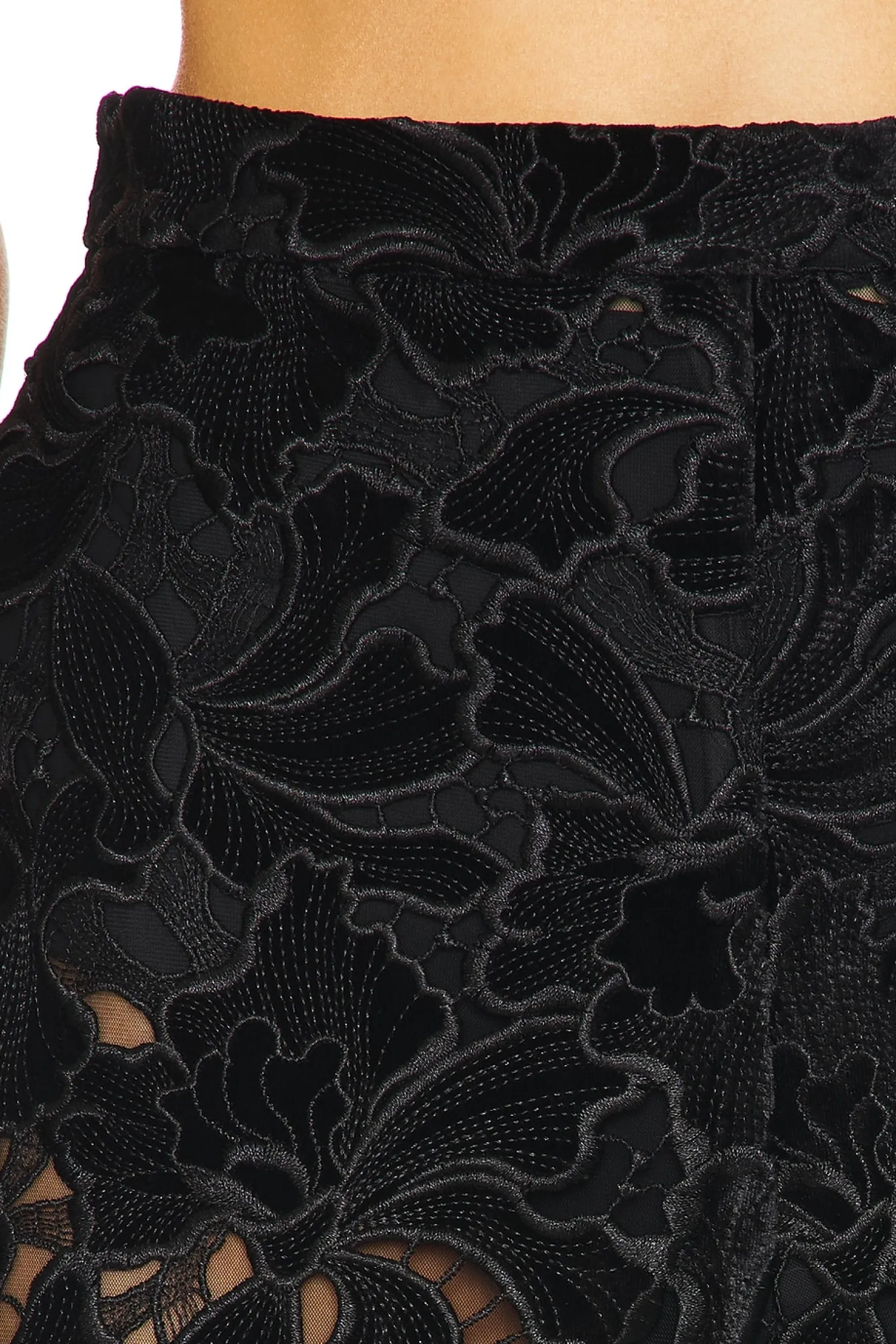 Women Nadine Merabi Pants|Matching Sets>Floral Velvet Lace Trousers