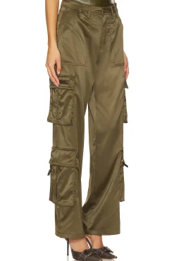 Women BLANKNYC Pants>Franklin Cargo Satin Pant