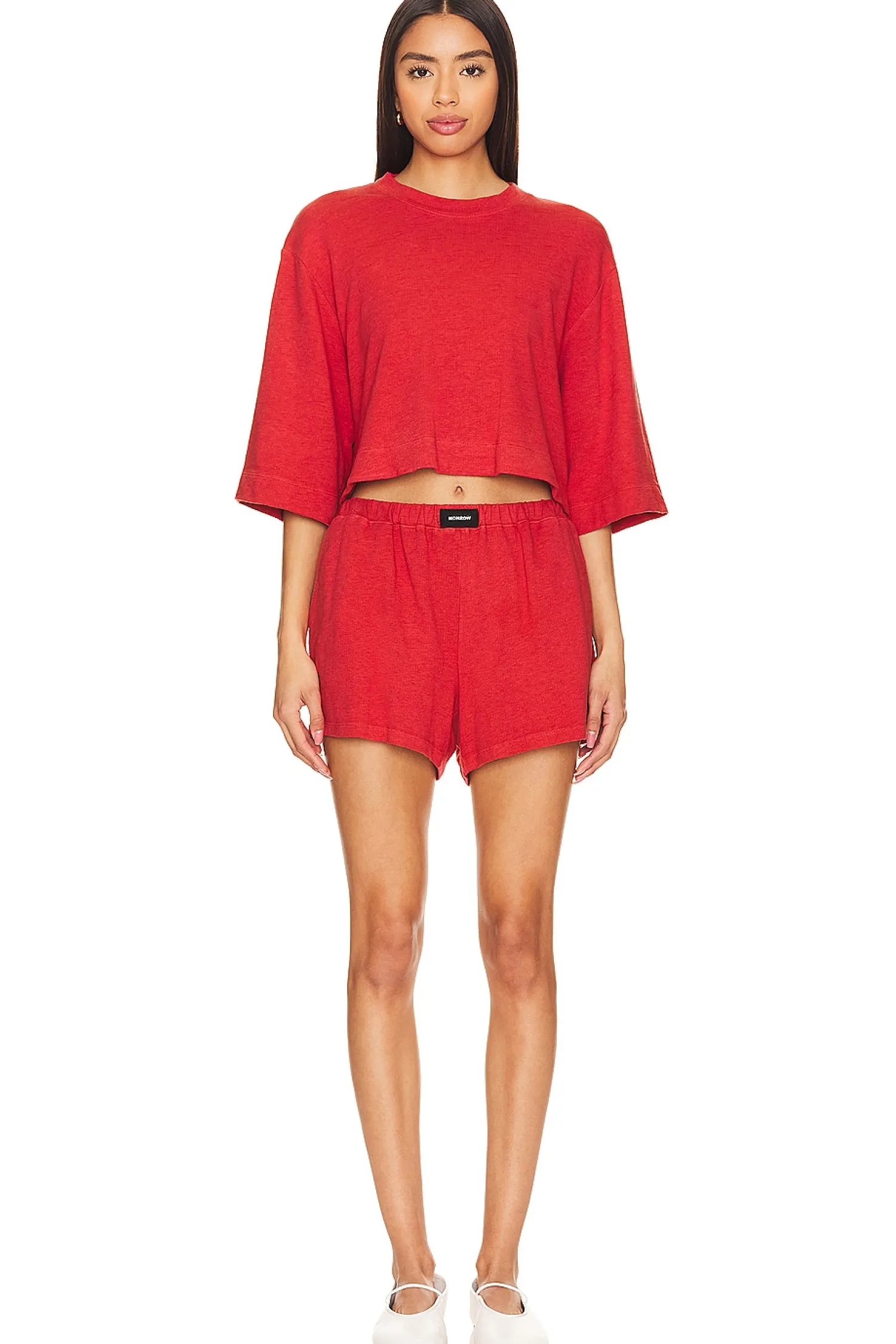 Women MONROW Loungewear>French Terry Gym Short