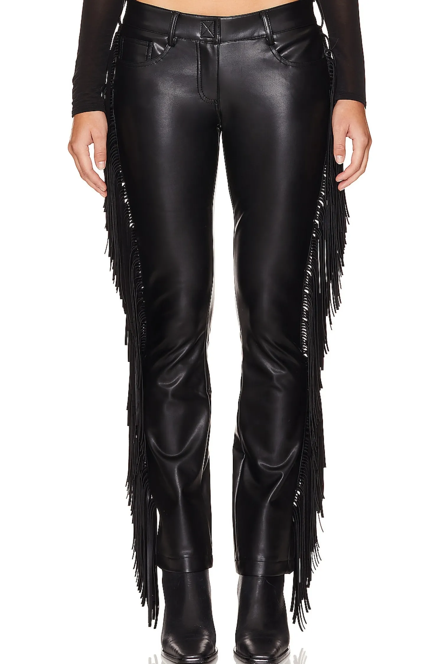 Women Norma Kamali Pants>Fringe Boot Leg Jean