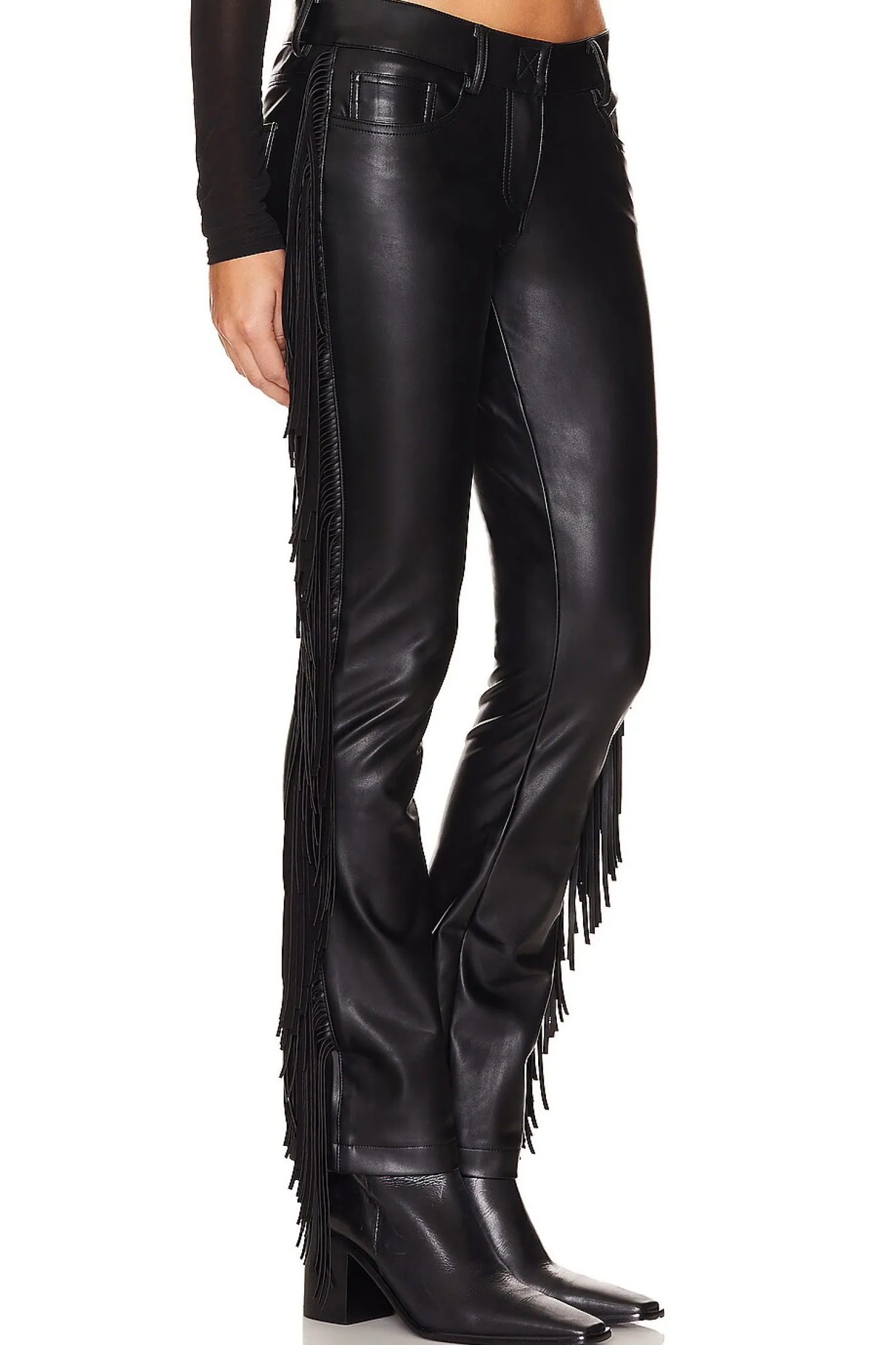 Women Norma Kamali Pants>Fringe Boot Leg Jean