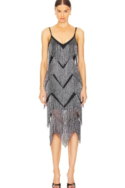 Women fleur du mal Dresses>Fringe Midi Dress