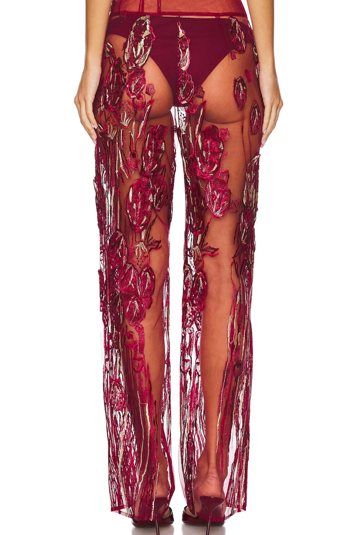 Women Kim Shui Pants>Full Length Embroide Pants