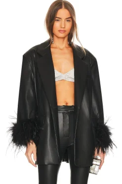 Women LAMARQUE Jackets & Coats>Galia Faux Leather Oversized Blazer