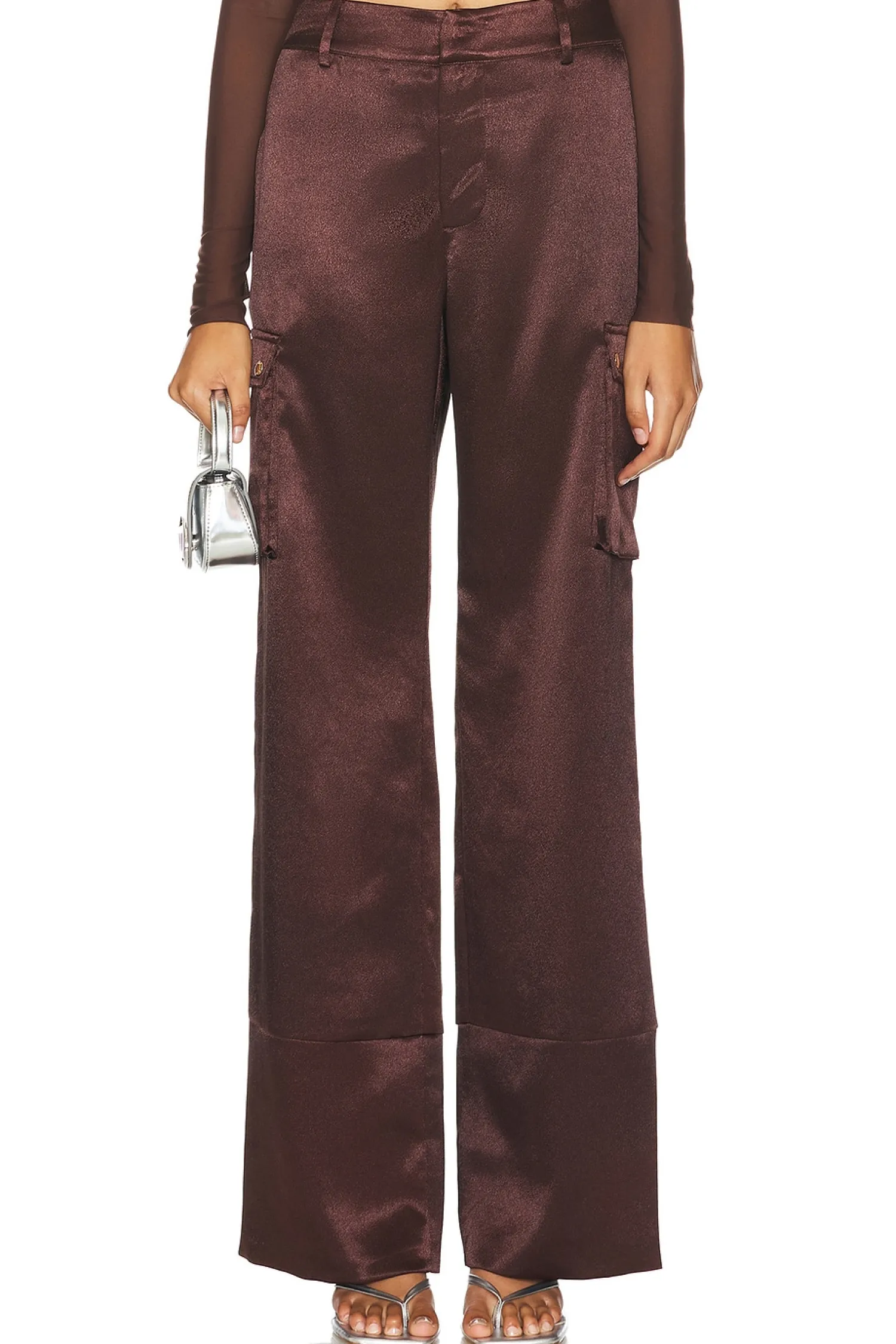 Women SER.O.YA Pants>Galia Satin Cargo Pant