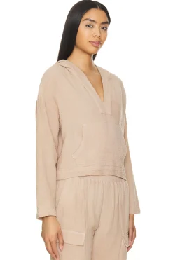 Women MONROW Matching Sets|Loungewear>Gauze Pullover Hoody