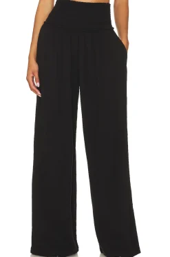Women MONROW Pants>Gauze Smocked Flare Pant