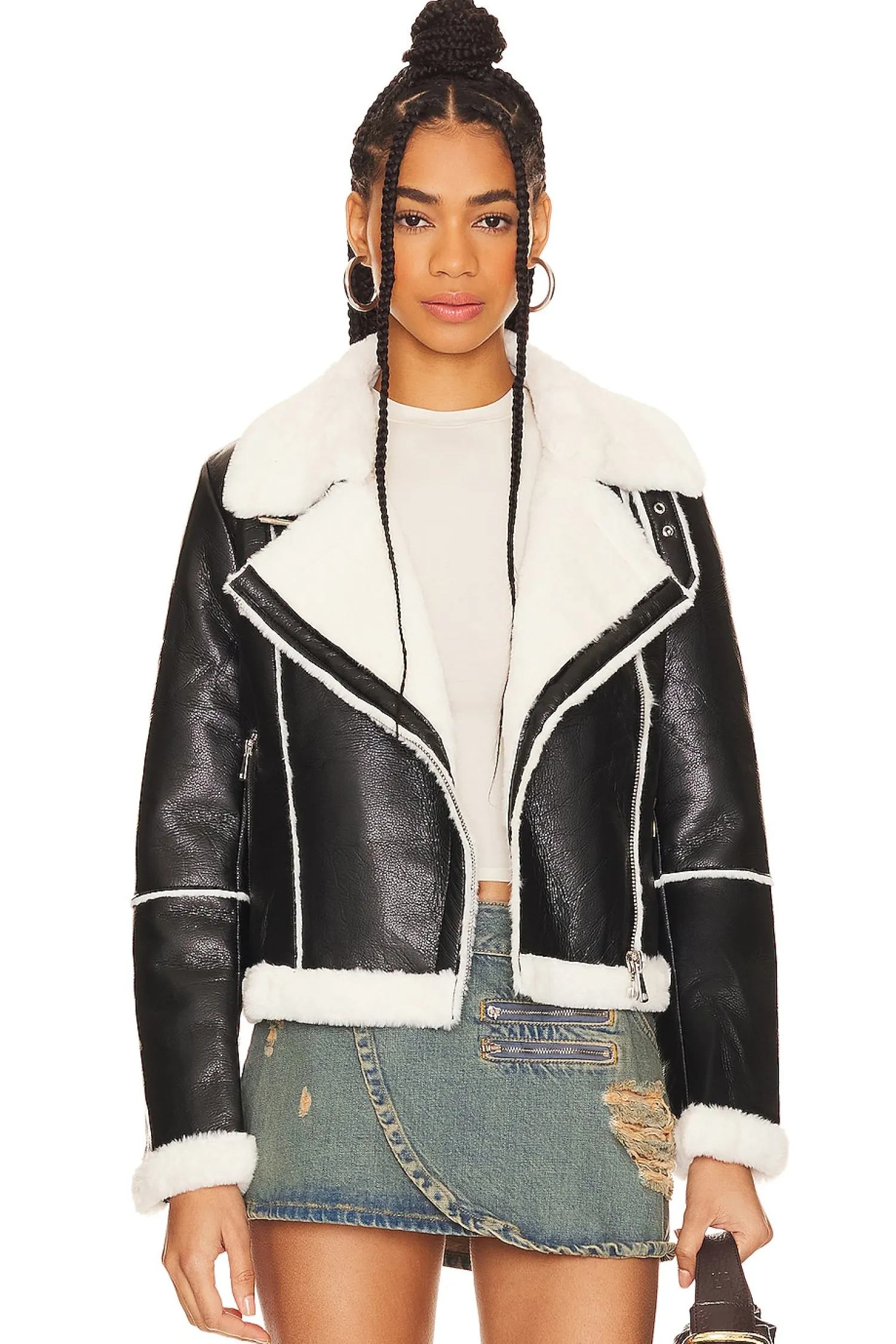 Women superdown Jackets & Coats>Genna Zip Up Jacket