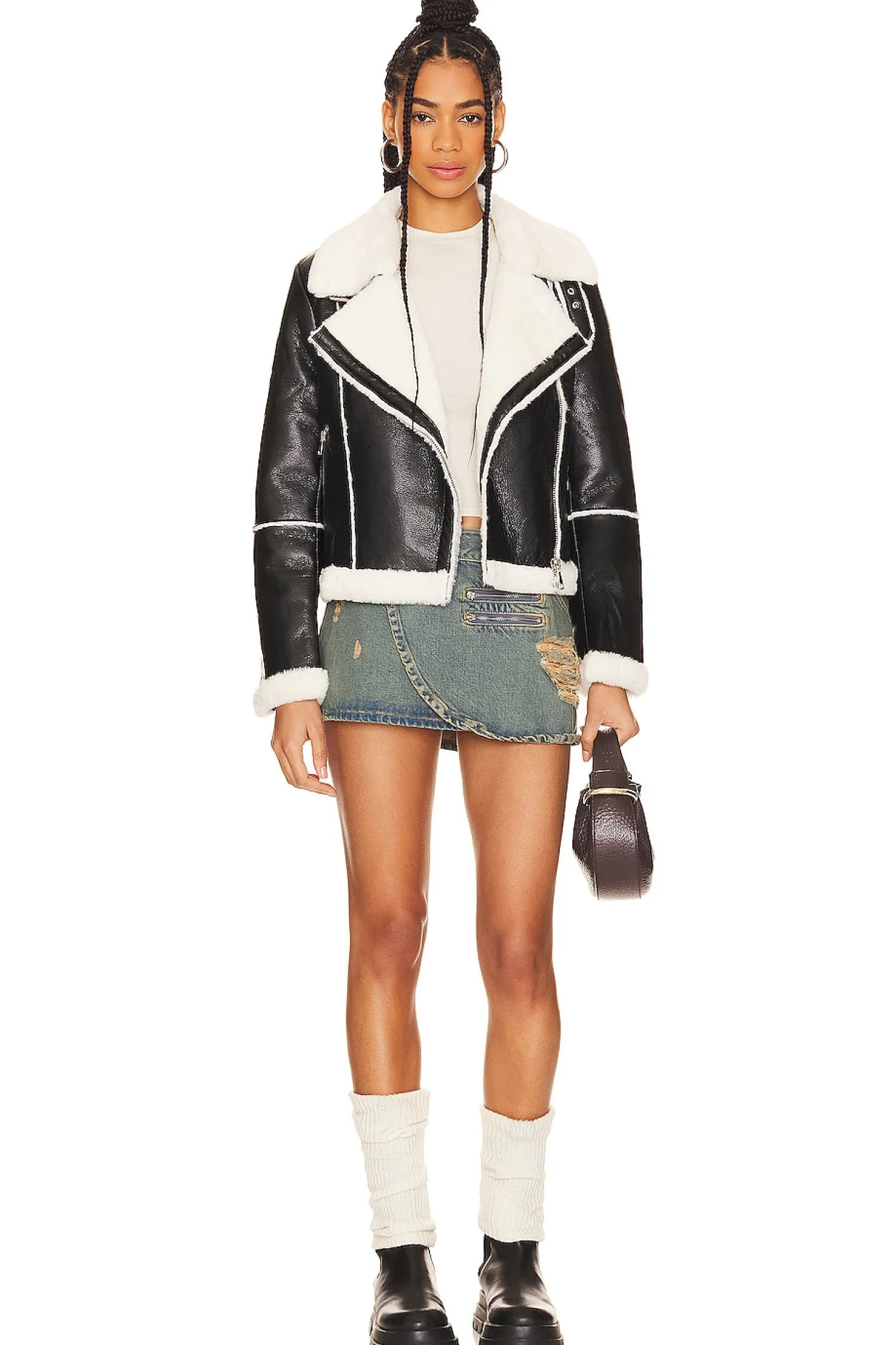 Women superdown Jackets & Coats>Genna Zip Up Jacket