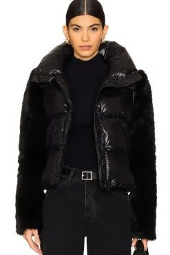 Women SAM. Jackets & Coats>Gianna Faux Fur Trim Jacket