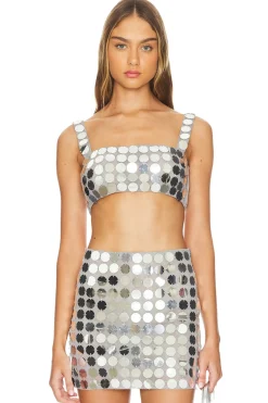 Women Lovers and Friends Matching Sets>Gilles Sequin Crop Top