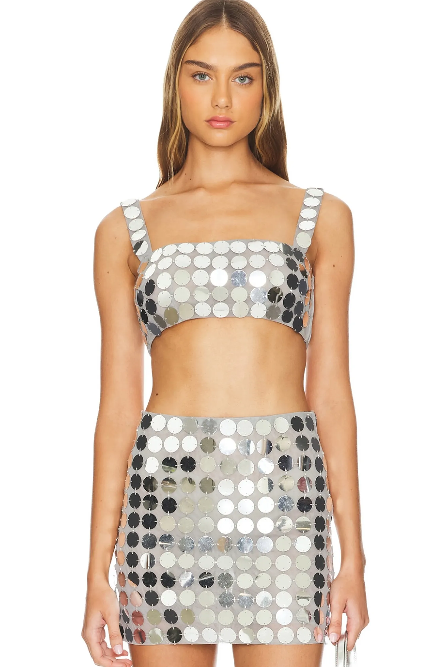 Women Lovers and Friends Matching Sets>Gilles Sequin Crop Top