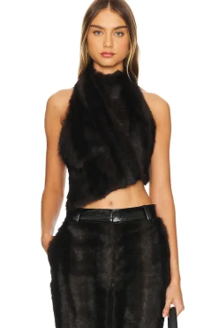 Women AKNVAS Matching Sets>Giorgia Faux Fur Halter Top