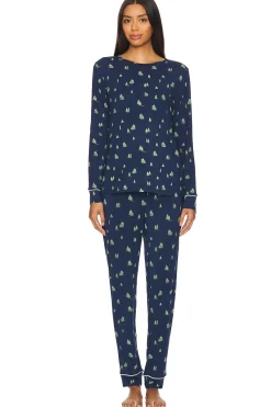 Women eberjey Lingerie & Sleepwear>Gisele Printed Crew PJ Set