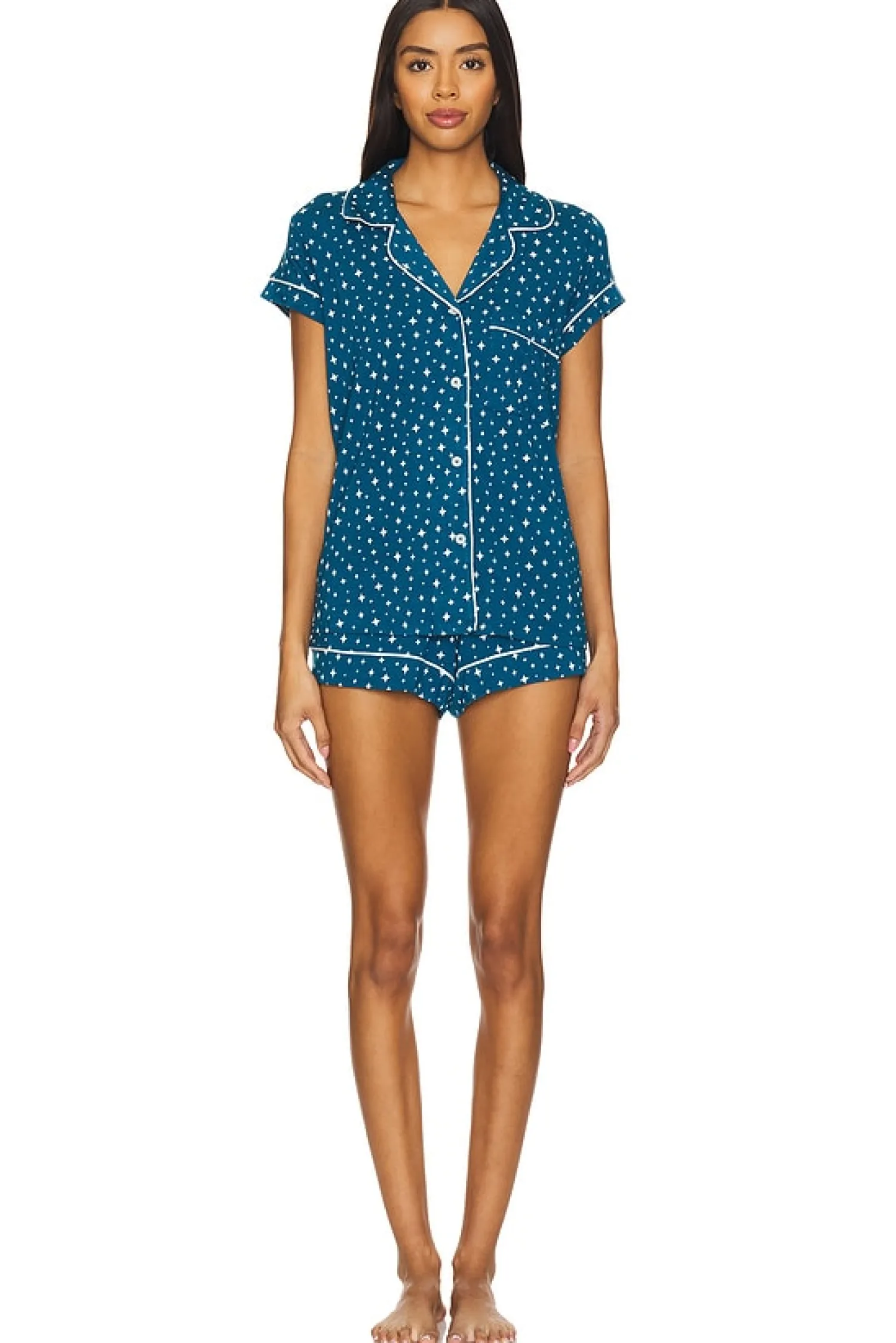 Women eberjey Lingerie & Sleepwear>Gisele Printed Shortie PJ Set