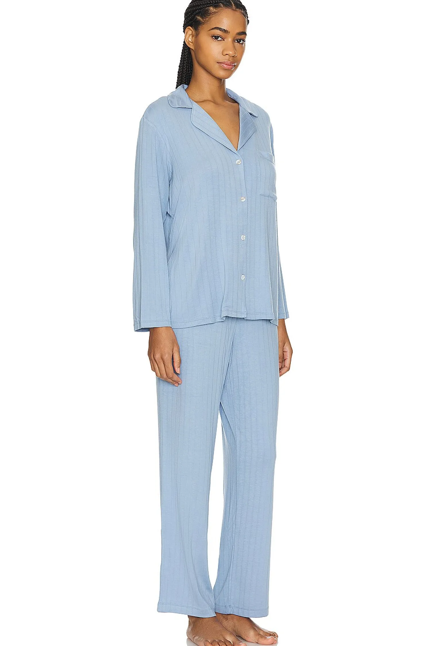 Women eberjey Lingerie & Sleepwear>Gisele Rib Long PJ Set