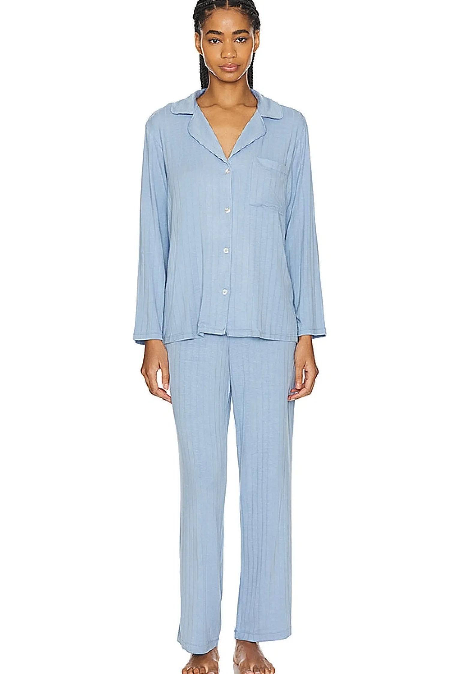 Women eberjey Lingerie & Sleepwear>Gisele Rib Long PJ Set
