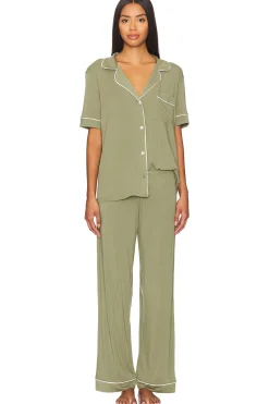 Women eberjey Lingerie & Sleepwear>Gisele Short Sleeve Pant PJ Set