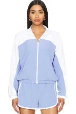 Women Beyond Yoga Jackets & Coats>Go Retro Colorblock Jacket
