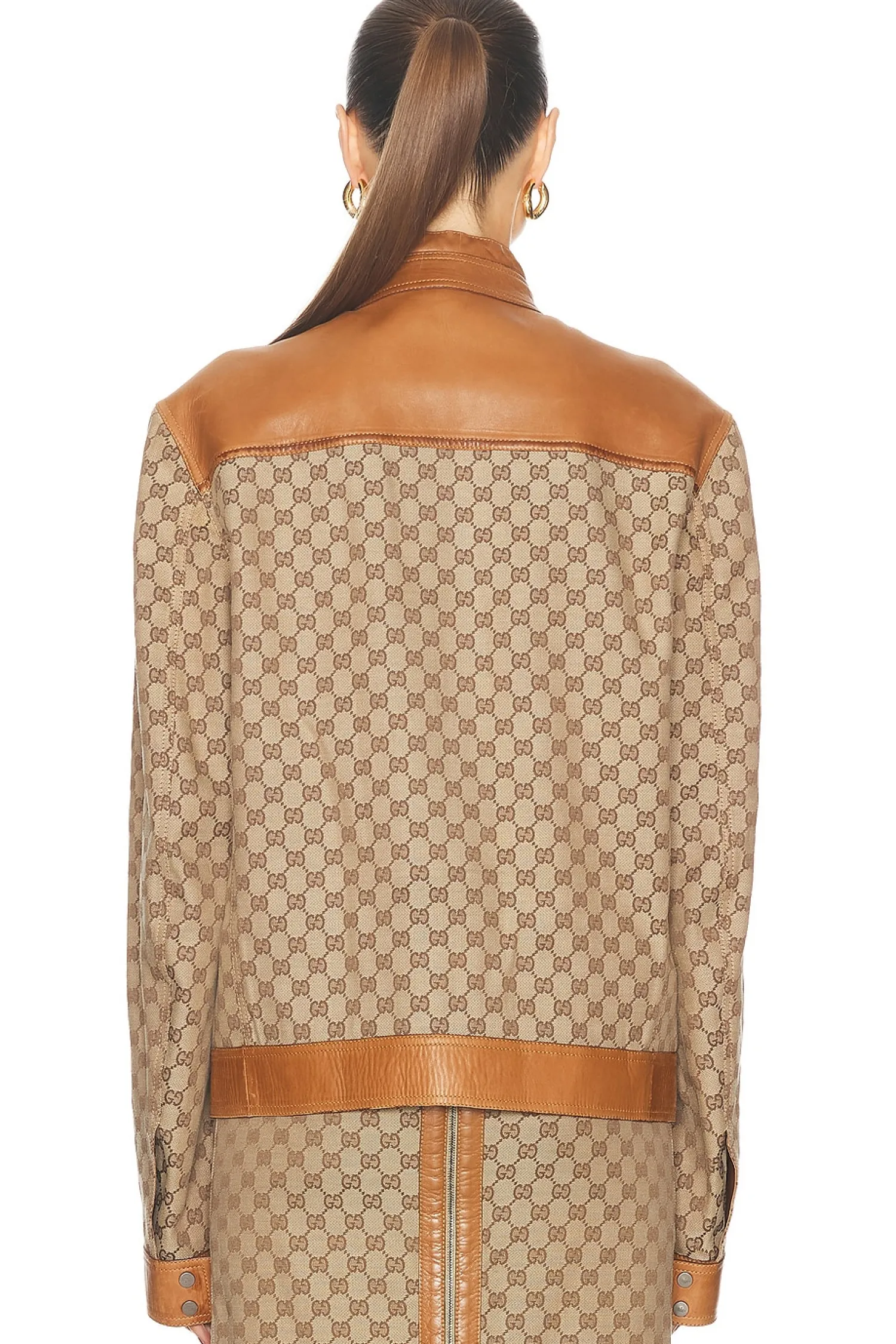 Women FWRD Renew Jackets & Coats>Gucci GG Moto Jacket