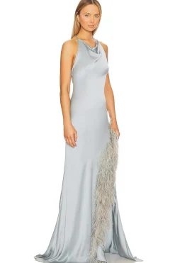 Women Lapointe Dresses>Halter Cowl Neck Gown