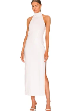 Women Norma Kamali Dresses>Halter Turtle Side Slit Gown