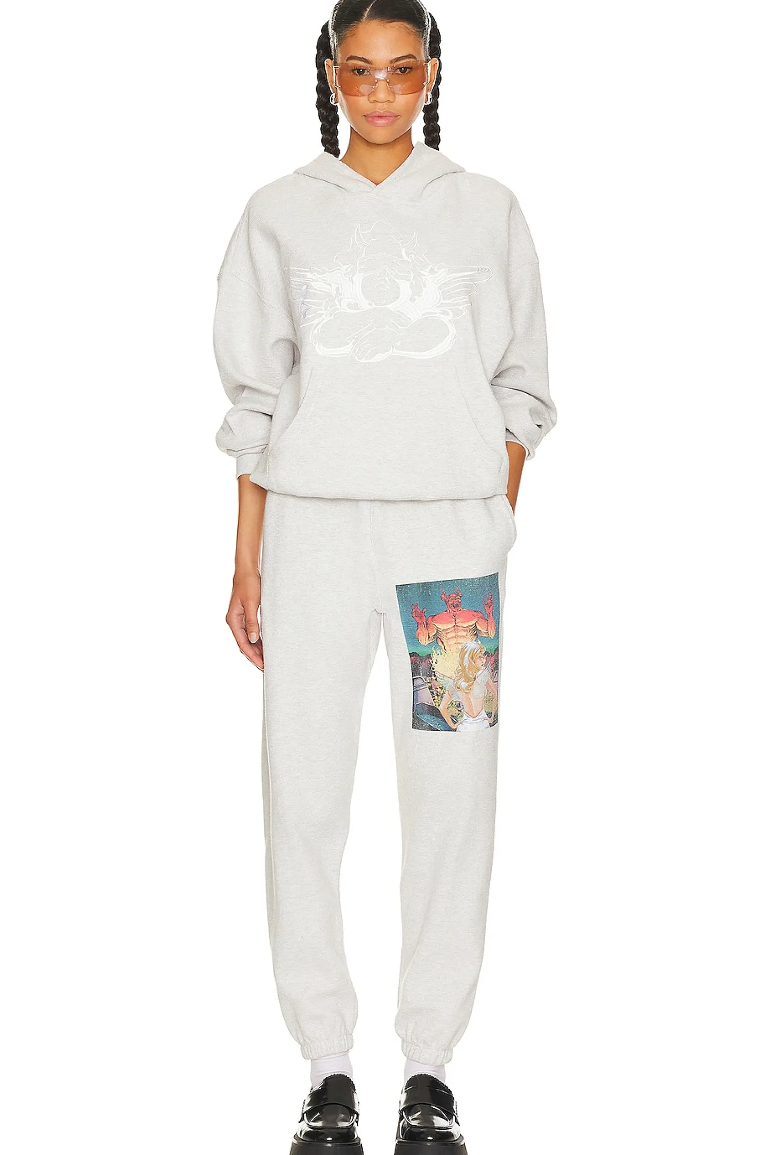 Women Boys Lie Loungewear>Hatchet Cemetery Interlock Hoodie
