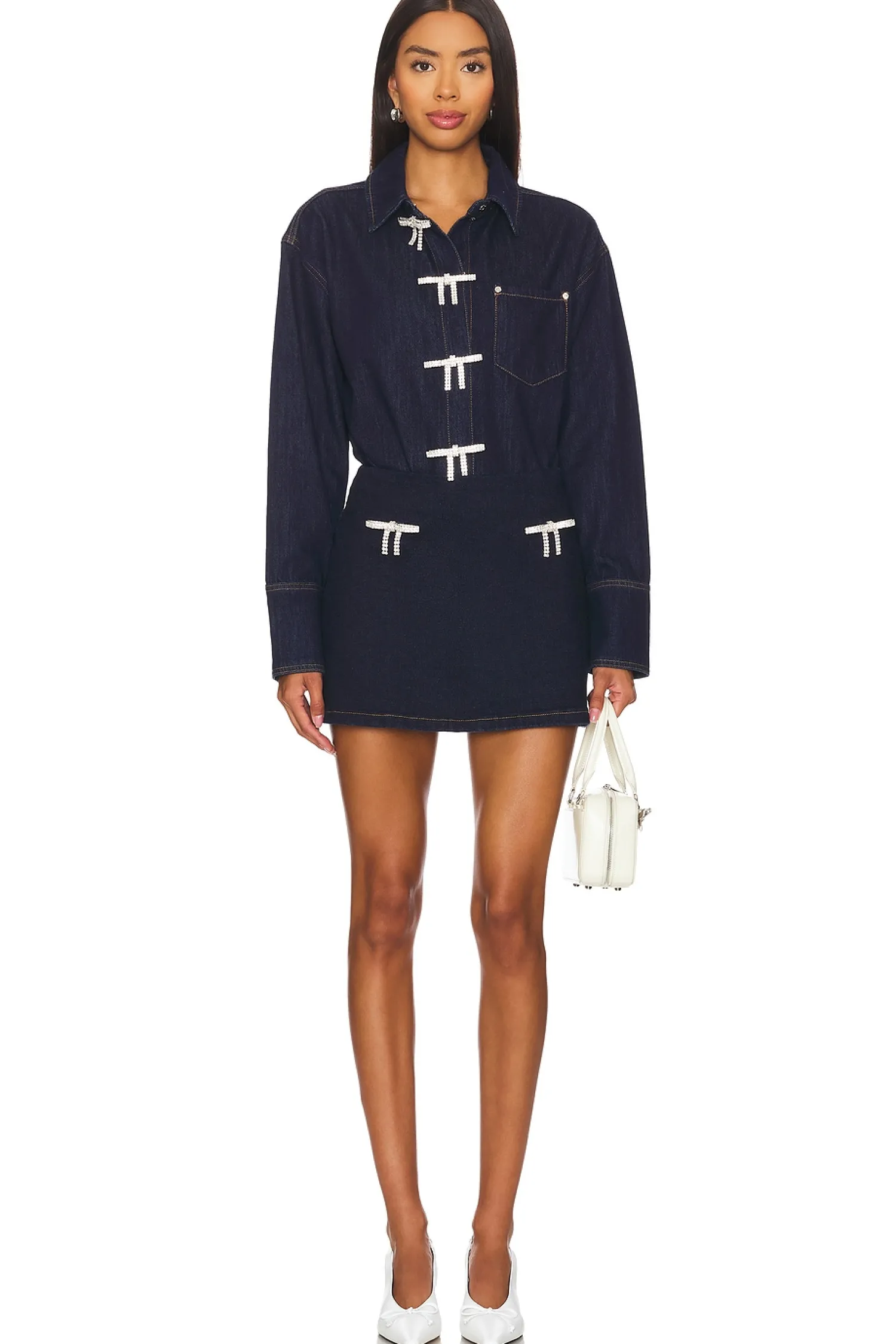 Women retrofete Matching Sets>Hessa Denim Shirt