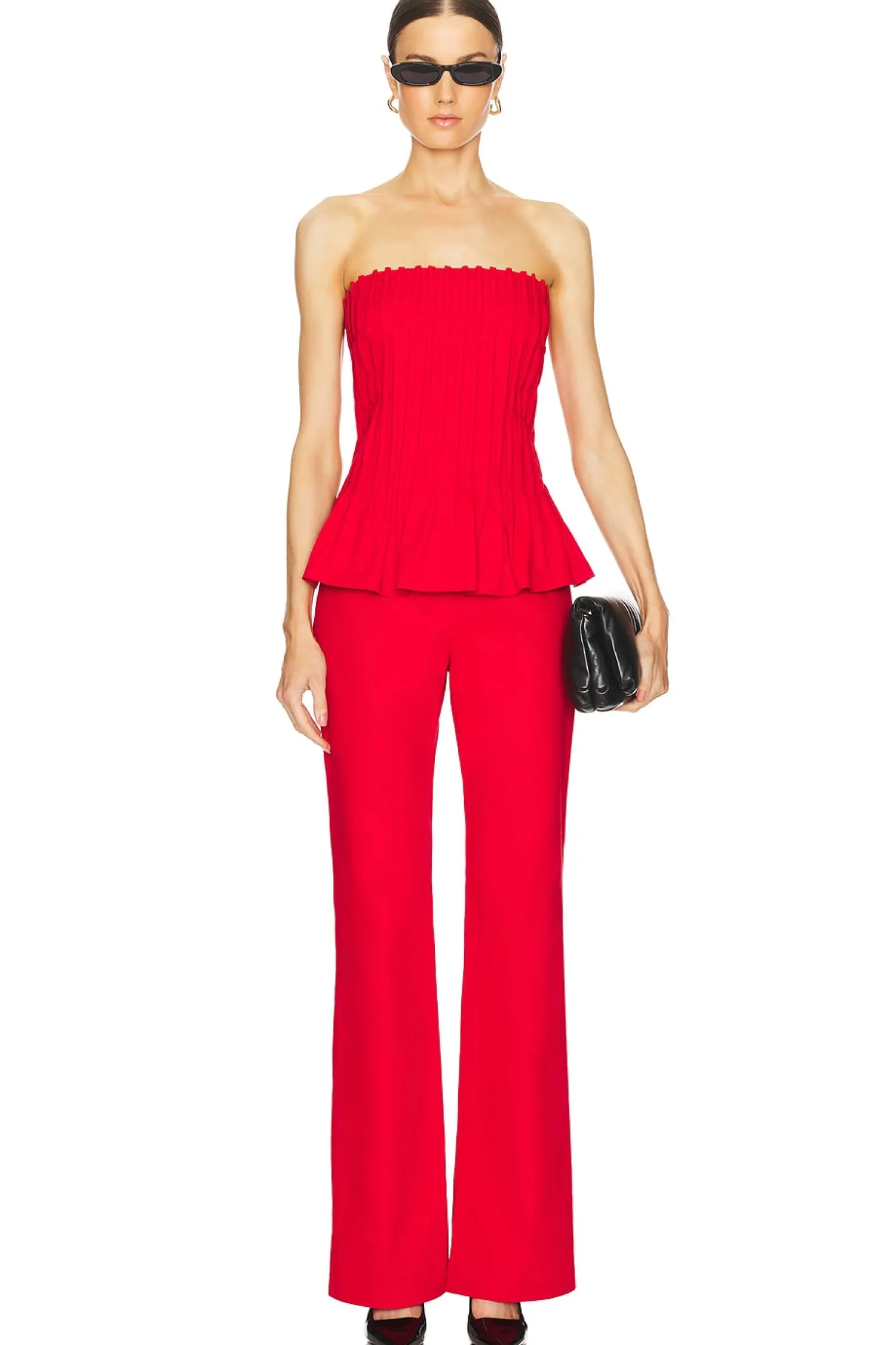 Women SELMACILEK Pants|Matching Sets>High Rise Slit-detailed Canvas Pant