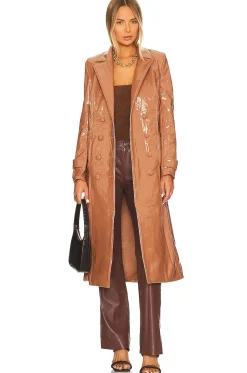 Women Bardot Jackets & Coats>Hi-Shine Trench Coat