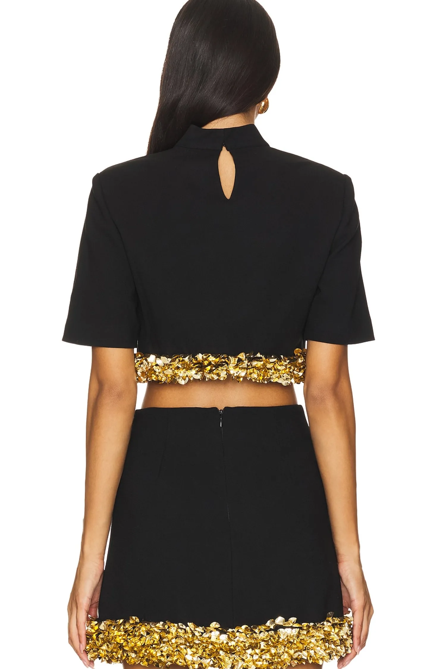 Women SIMKHAI Matching Sets>Jalen Short Sleeve Cropped Top