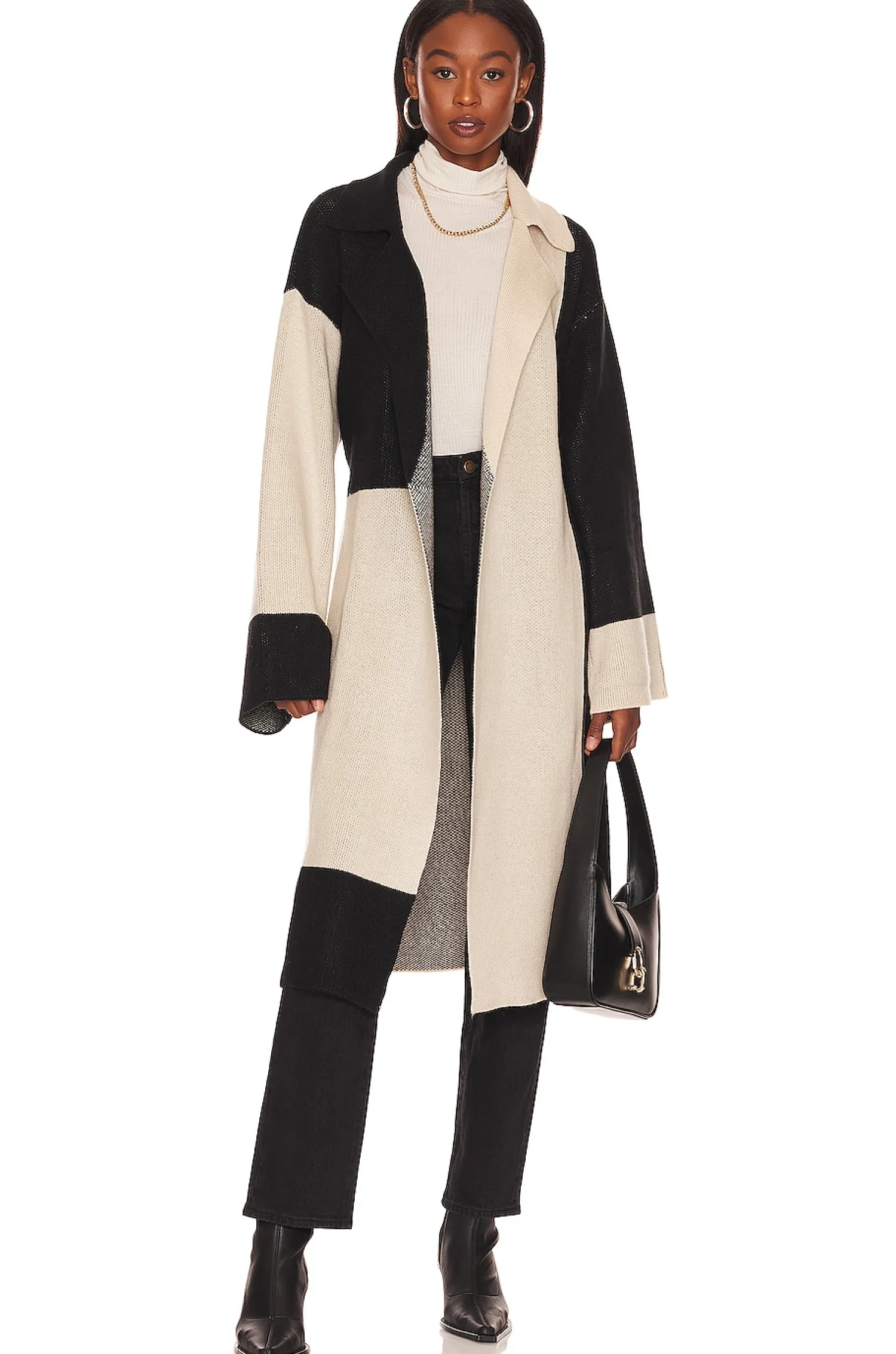 Women L'Academie Jackets & Coats>Jaren Color Block Long Cardigan