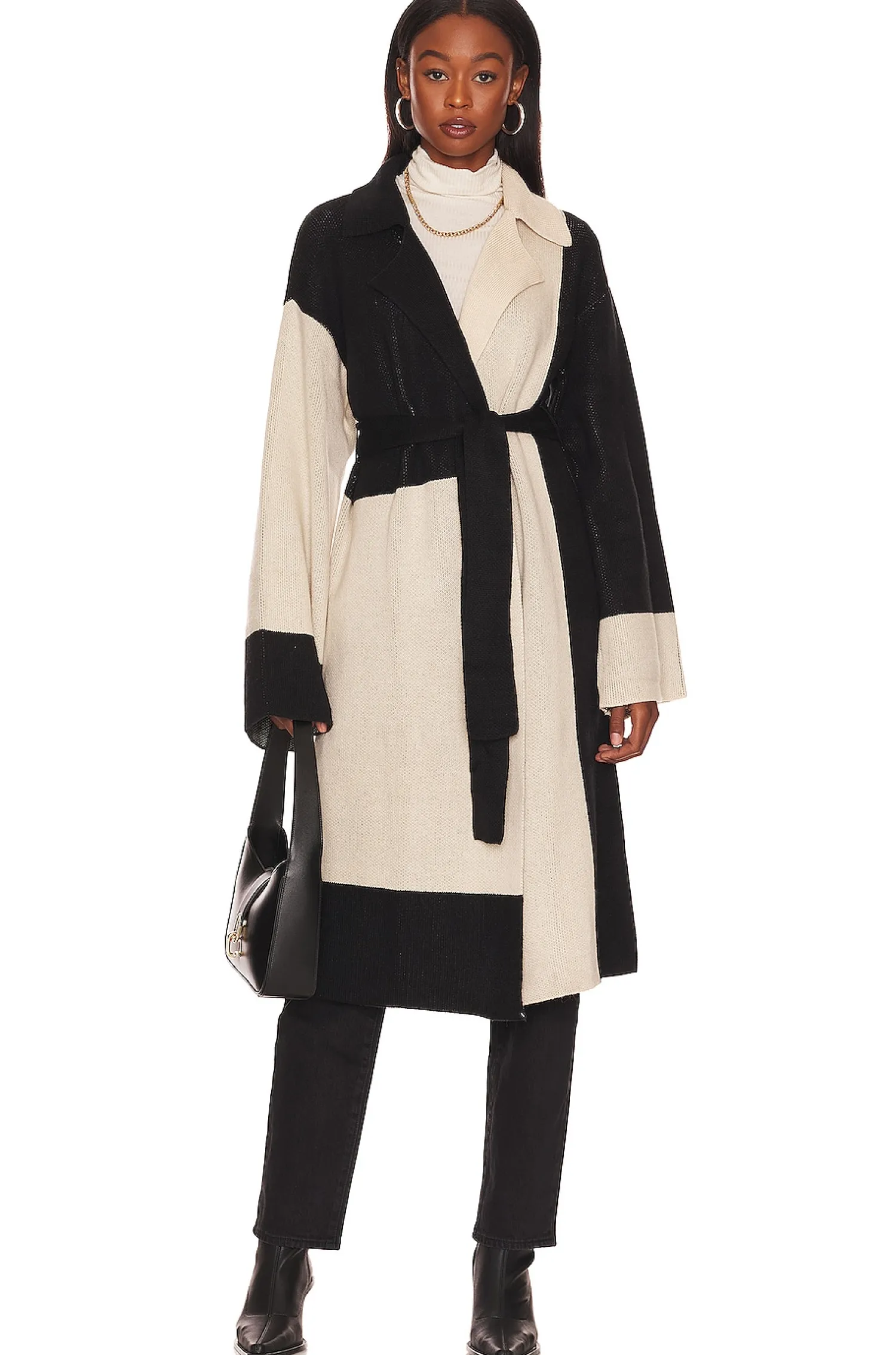 Women L'Academie Jackets & Coats>Jaren Color Block Long Cardigan