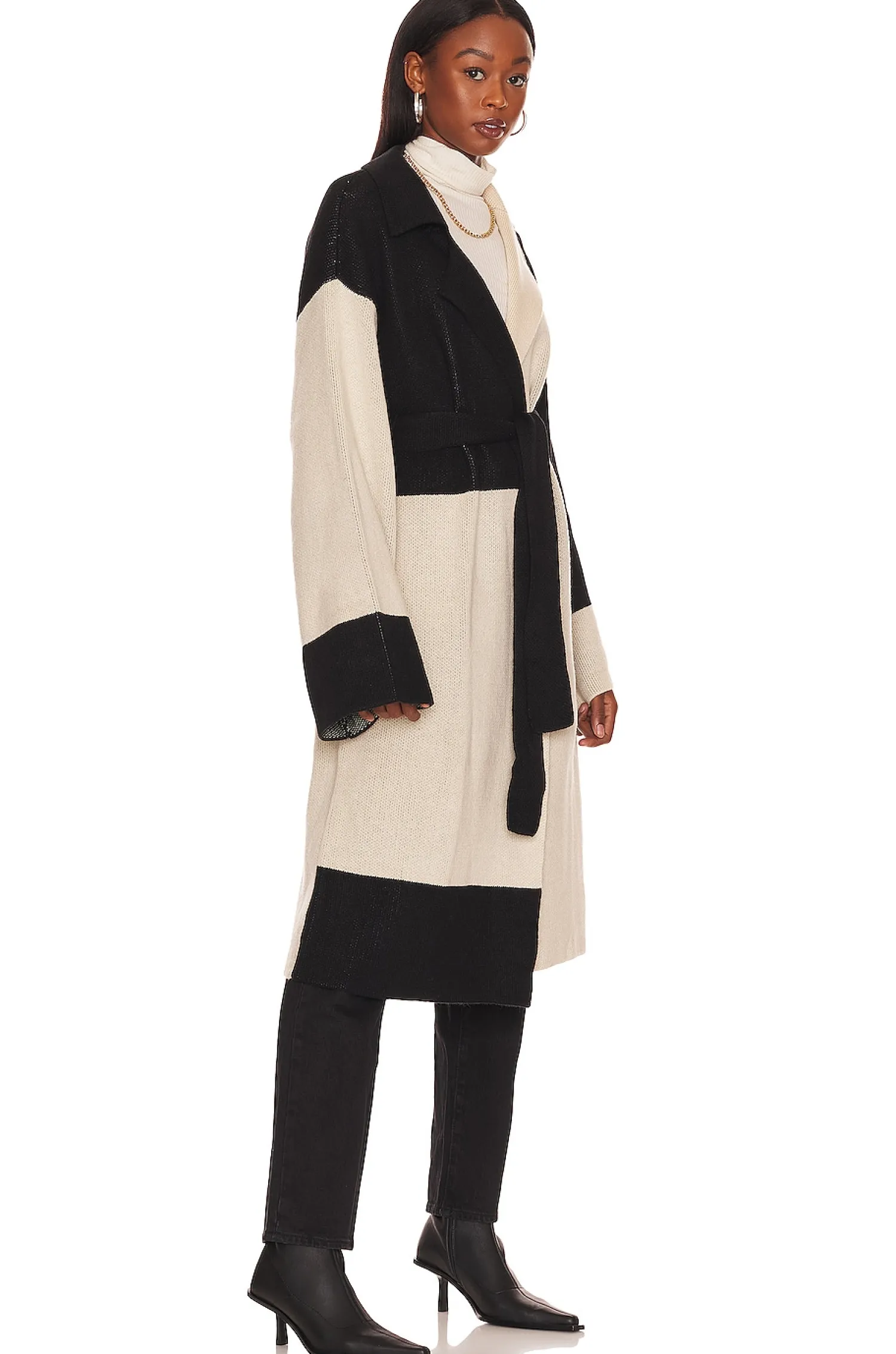 Women L'Academie Jackets & Coats>Jaren Color Block Long Cardigan