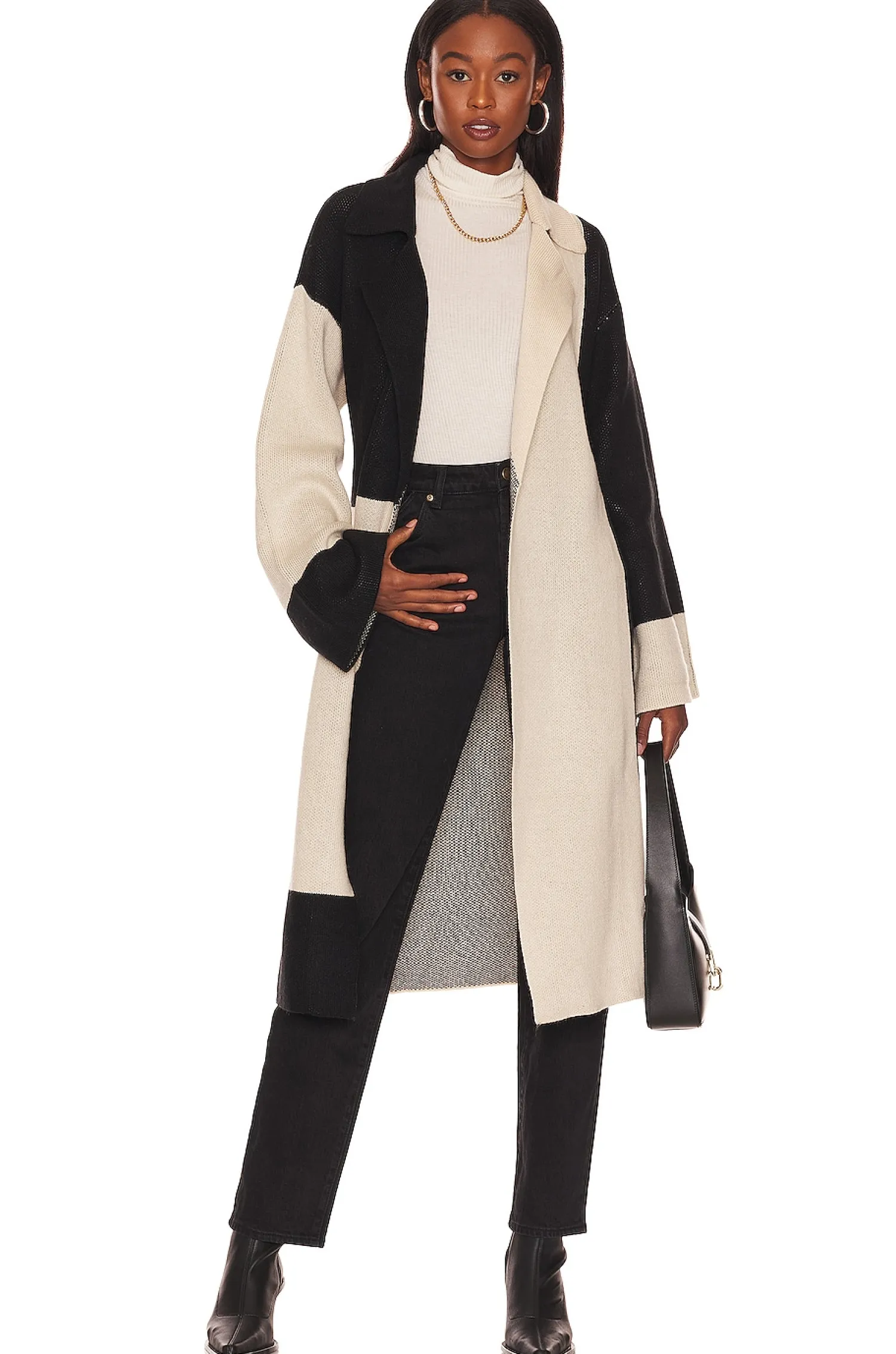 Women L'Academie Jackets & Coats>Jaren Color Block Long Cardigan