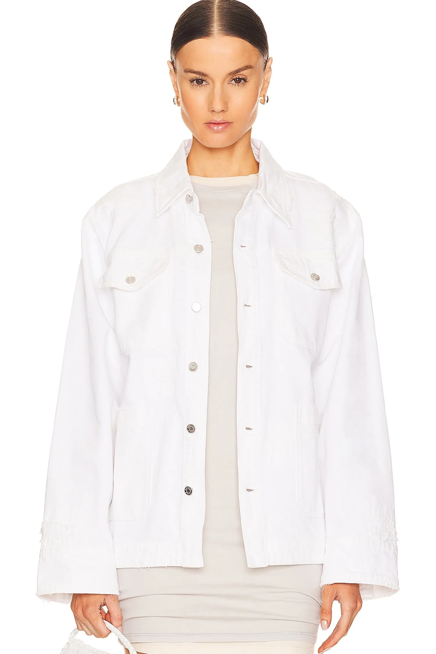 Women GRLFRND Jackets & Coats>Jessie Body Drill Shirt Jacket
