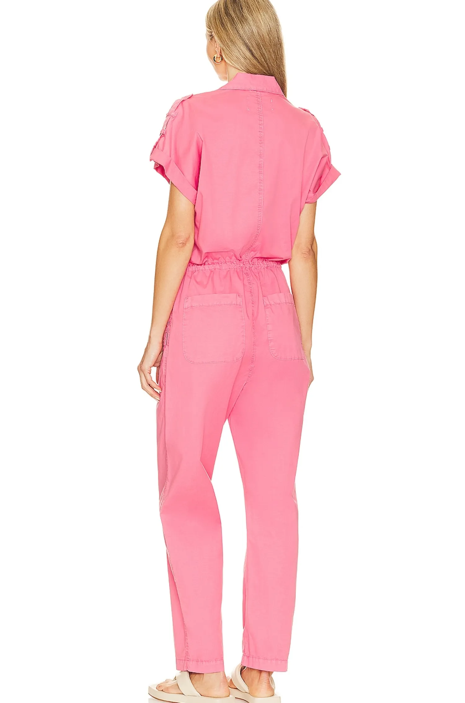 Women PISTOLA Jumpsuits>Jordan Short Sleeve Zip Front Jumpsuit
